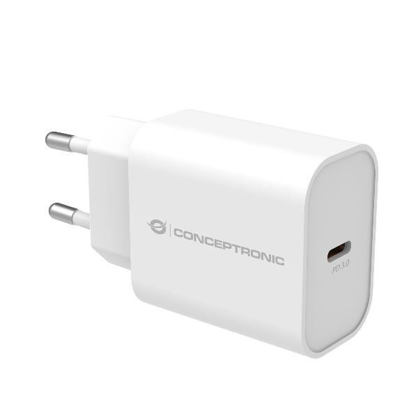 Conceptronic MINI USB CHARGER 20W WHITE USB-C